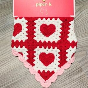 LAST 1 ❣️ Crochet Head Band Scarf Bandana 🤍🩷❤️ Piper K HEART